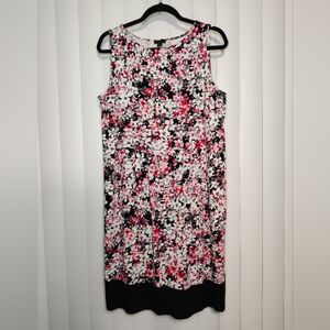 J. Jill Floral Dress - Black, White, Pink